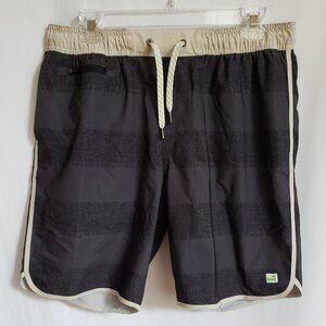 Vuori - Mens Dark Gray and Tan Shorts.  Size Large